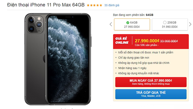 iPhone liên tục giảm giá, iPhone 11 Pro Max giảm tới 6 triệu đồng - 1