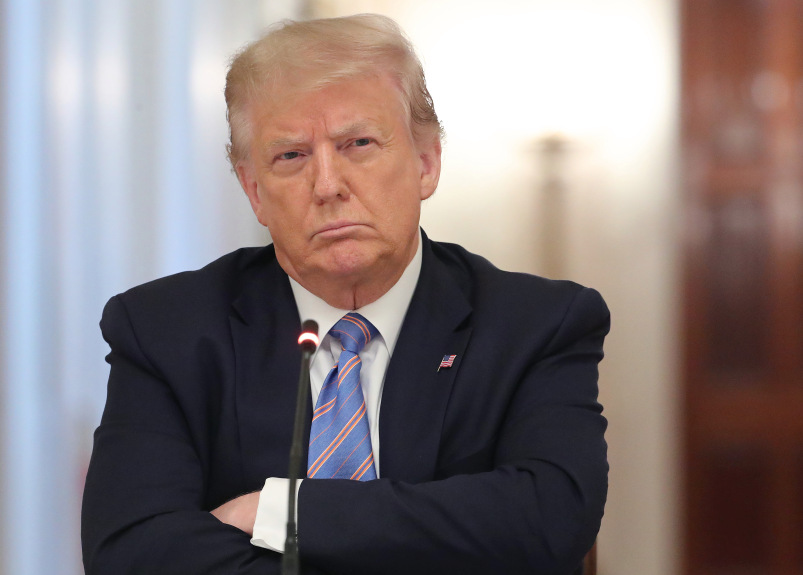 Tổng thống Mỹ Donald Trump nói sẽ chấp nhận kết quả bầu cử Mỹ 2020. Ảnh: Getty