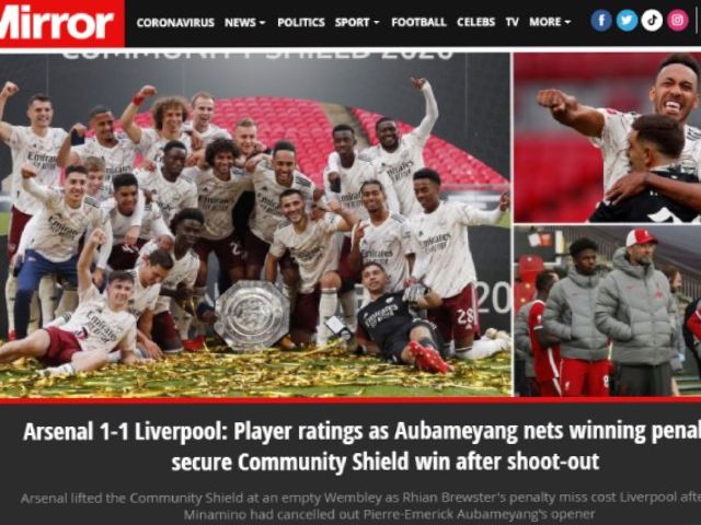 Báo chí Anh ngả mũ Arsenal: Hạ Liverpool, đoạt 2 danh hiệu trong 28 ngày
