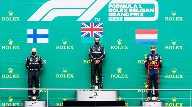 Podium chặng đua tại Spa-Francorchamps năm nay