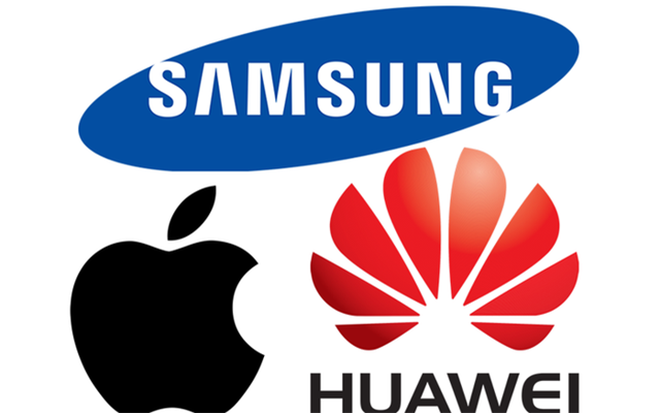 Huawei đang dần yếu thế trước Samsung và Apple.