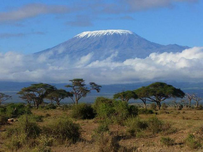 Núi&nbsp;Kilimanjaro ở châu Phi.