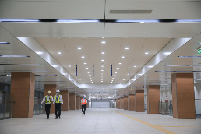 Một nhà ga ngầm thuộc tuyến metro số 1 đã hoàn thiện