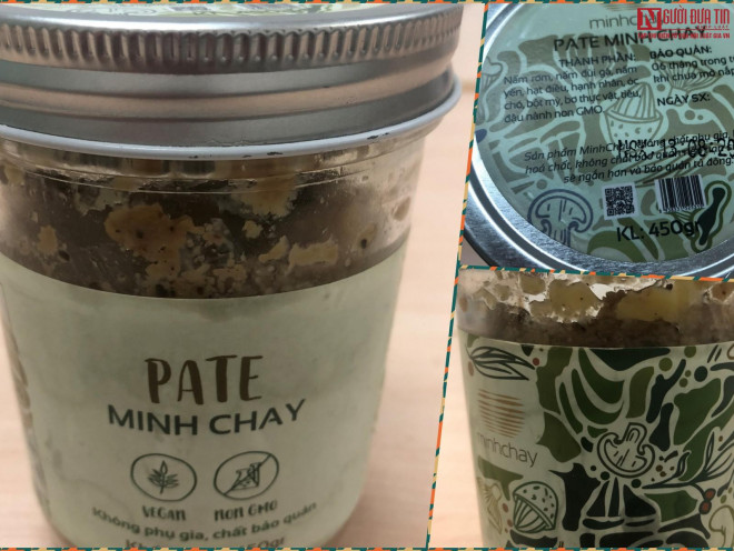 Hộp sản phẩm pate Minh Chay được chị Ly mua về sử dụng.