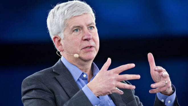 Ông Rick Snyder – cựu Thống đốc hai nhiệm kỳ bang Michigan (vừa mới rời nhiệm sở năm 2019). Ảnh: Andrew Harrer | BLOOMBERG/GETTY IMAGES