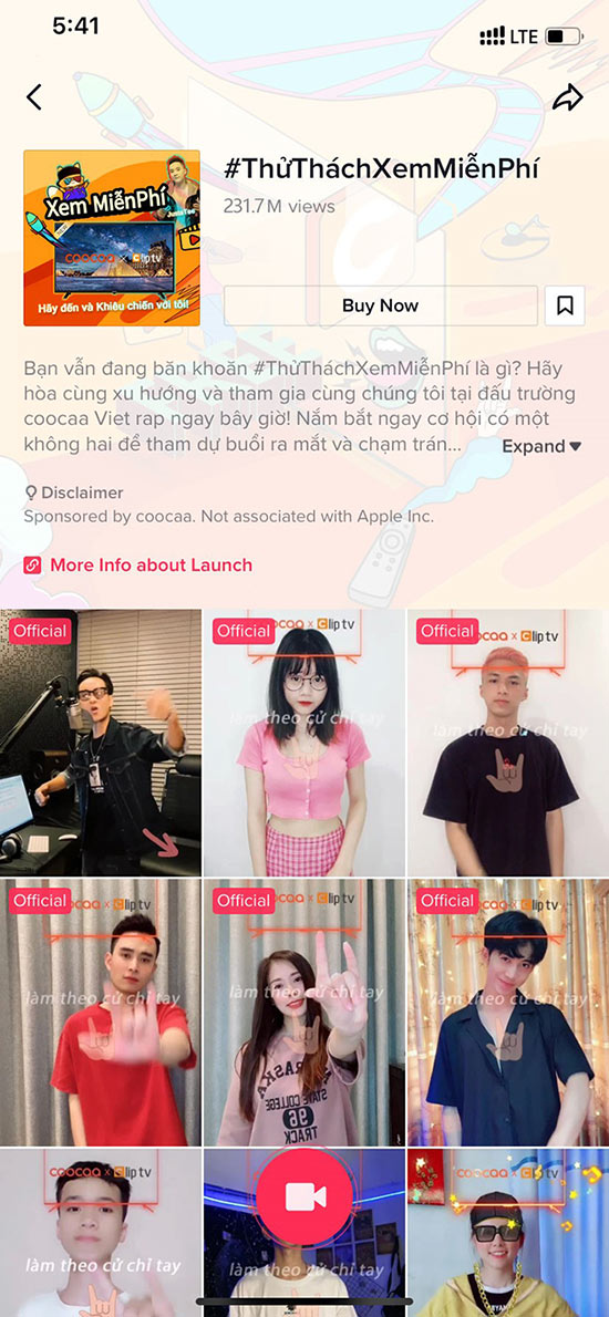 #ThửTháchXemMiễnPhí trên TikTok đã thu hút hơn 200 triệu người dùng
