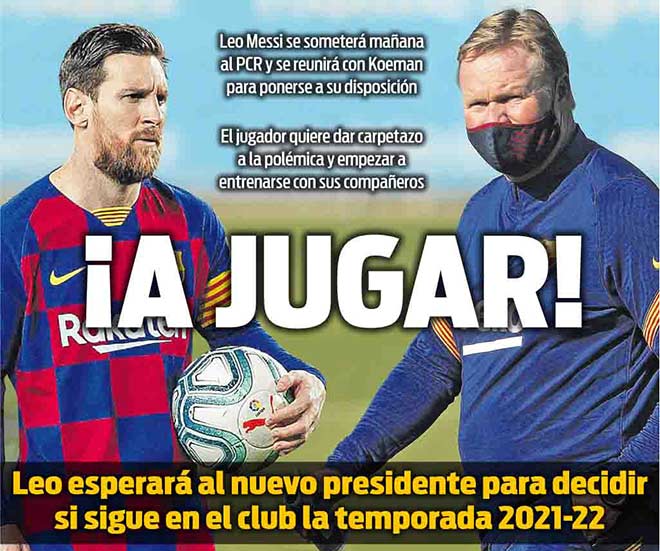 Tờ Sport cho biết Messi vẫn để ngỏ khả năng gia hạn hợp đồng với Barca