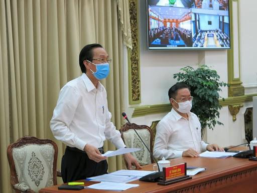 Phó Chủ tịch thường trực UBND TPHCM Lê Thanh Liêm tại cuộc họp chiều 7/9