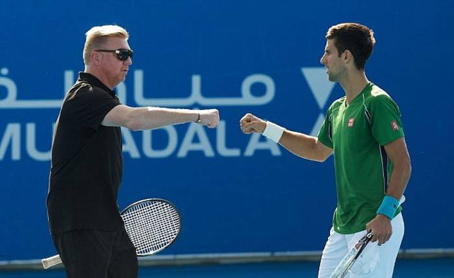 Becker (trái) cũng cảm thấy tiếc cho Djokovic