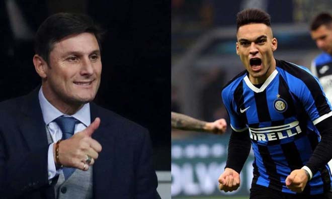 Phó chủ tịch Inter - ông Zanetti (trái) khẳng định Martinez sẽ ở lại