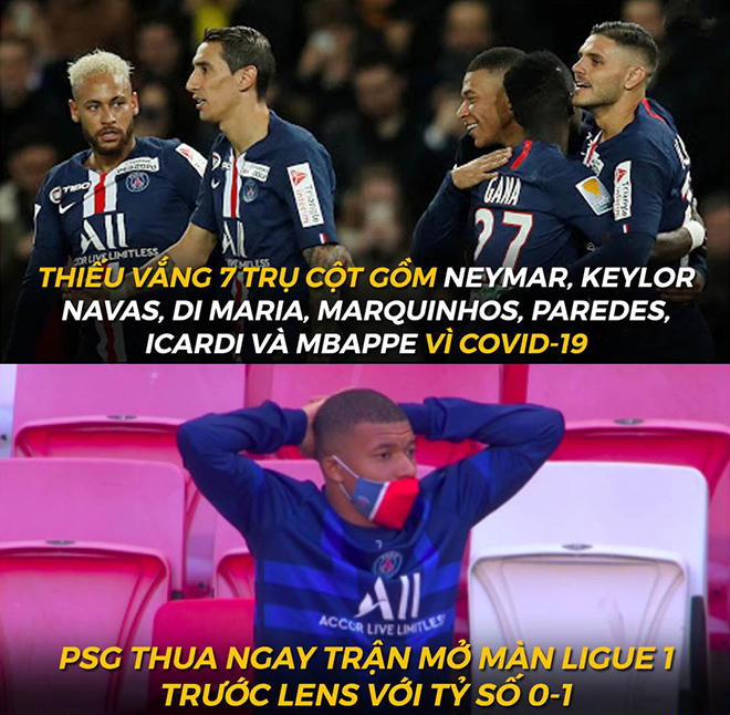 Ngay trận ra quân PSG đã nếm trái đắng chỉ vì các trụ cột không được thi đấu.