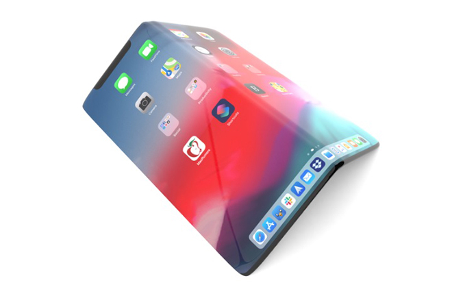 Ảnh concept iPhone có thể gập lại.