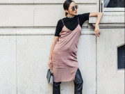 Thời trang - Mặc váy ngủ slip dress ra phố sao cho sang