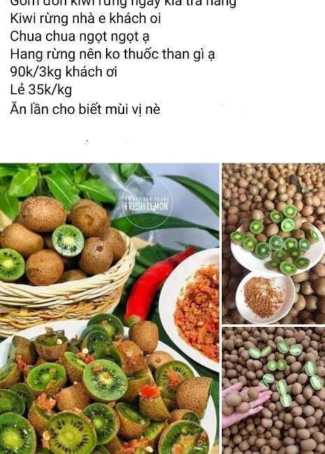 Kiwi rừng trở thành thứ quả lạ gây sốt trên chợ mạng với những lời quảng cáo thu hút.