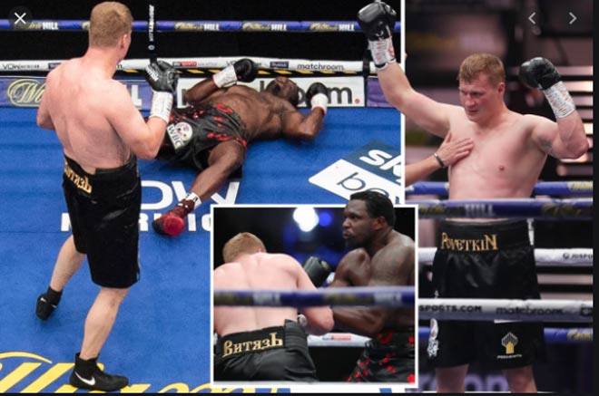 Dillian Whyte từng thua knock-out Alexander Povetkin ngay trên sân nhà