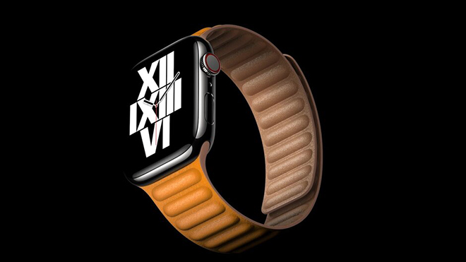 Thiết kế mặt đồng hồ vuông của&nbsp;Apple Watch Series 6.