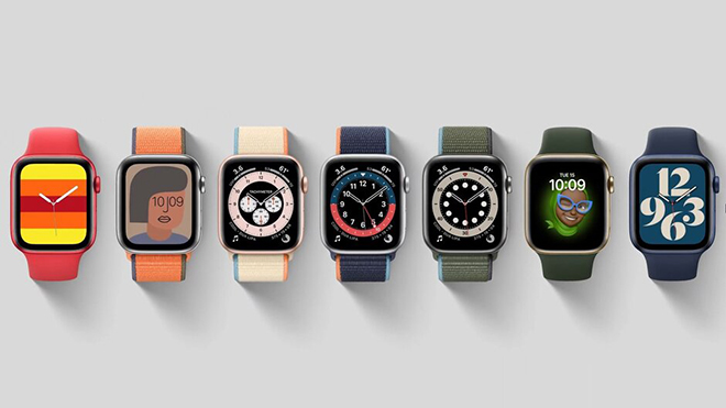 Các mặt đồng hồ của Apple Watch Series 6 trừu tượng hơn.