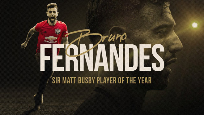 Bruno Fernandes chính thức được bầu làm "Cầu thủ MU xuất sắc nhất mùa giải 2019/20"
