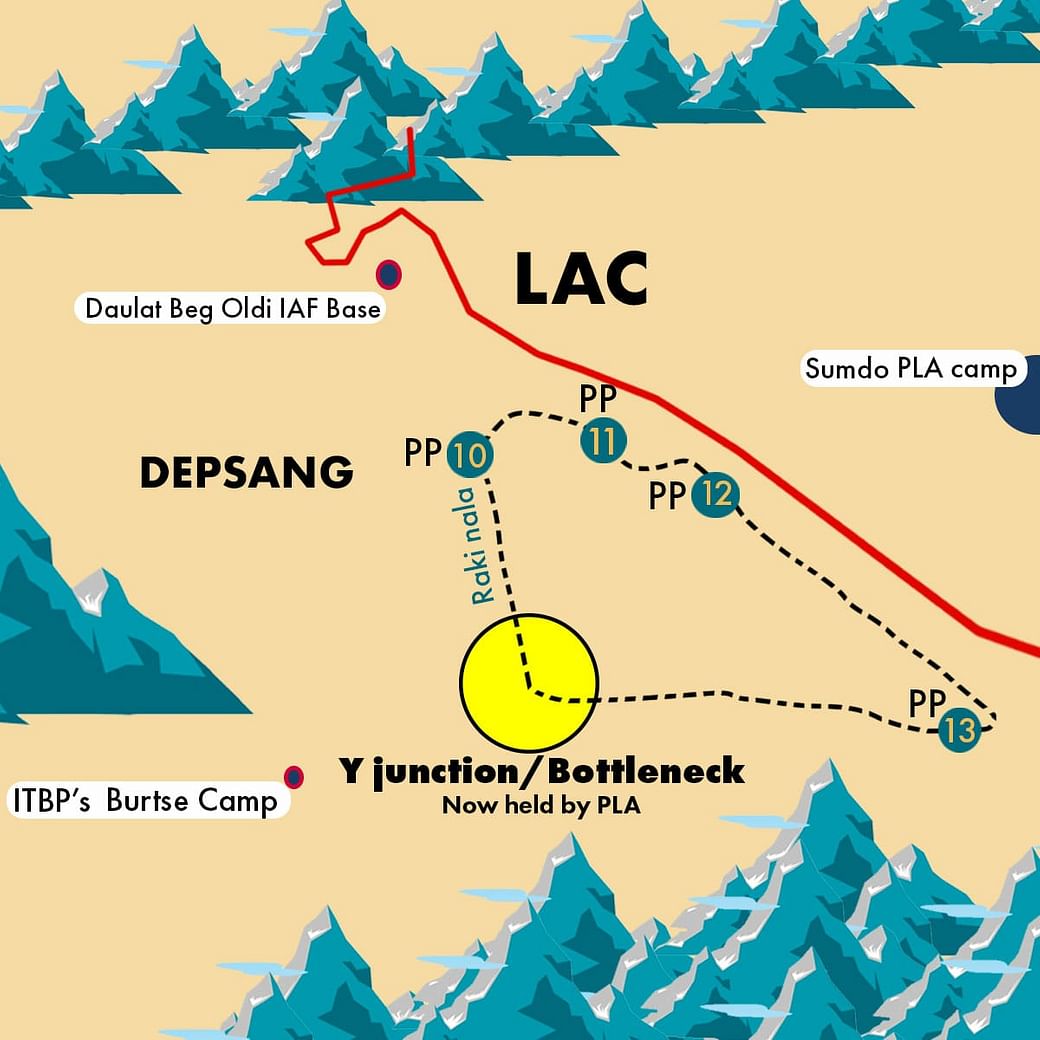 Quân đội Ấn Độ hiện không thể tiếp cận khu vực rộng 972km2 ở thung lũng Depsang, do bị lính Trung Quốc chặn đường.