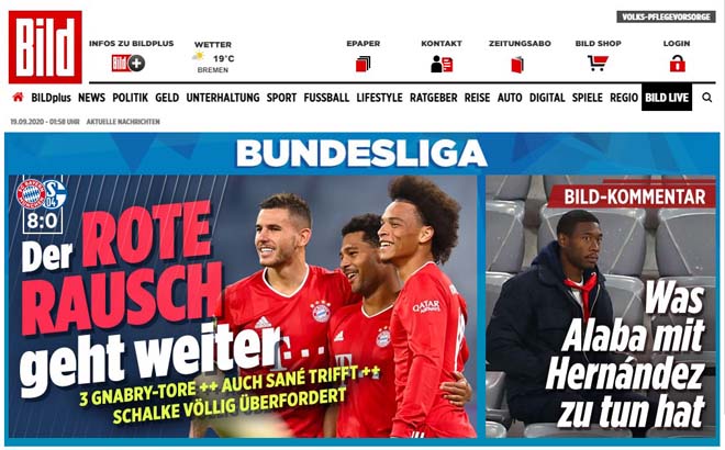 Tờ Bild choáng ngợp trước sức mạnh của Bayern