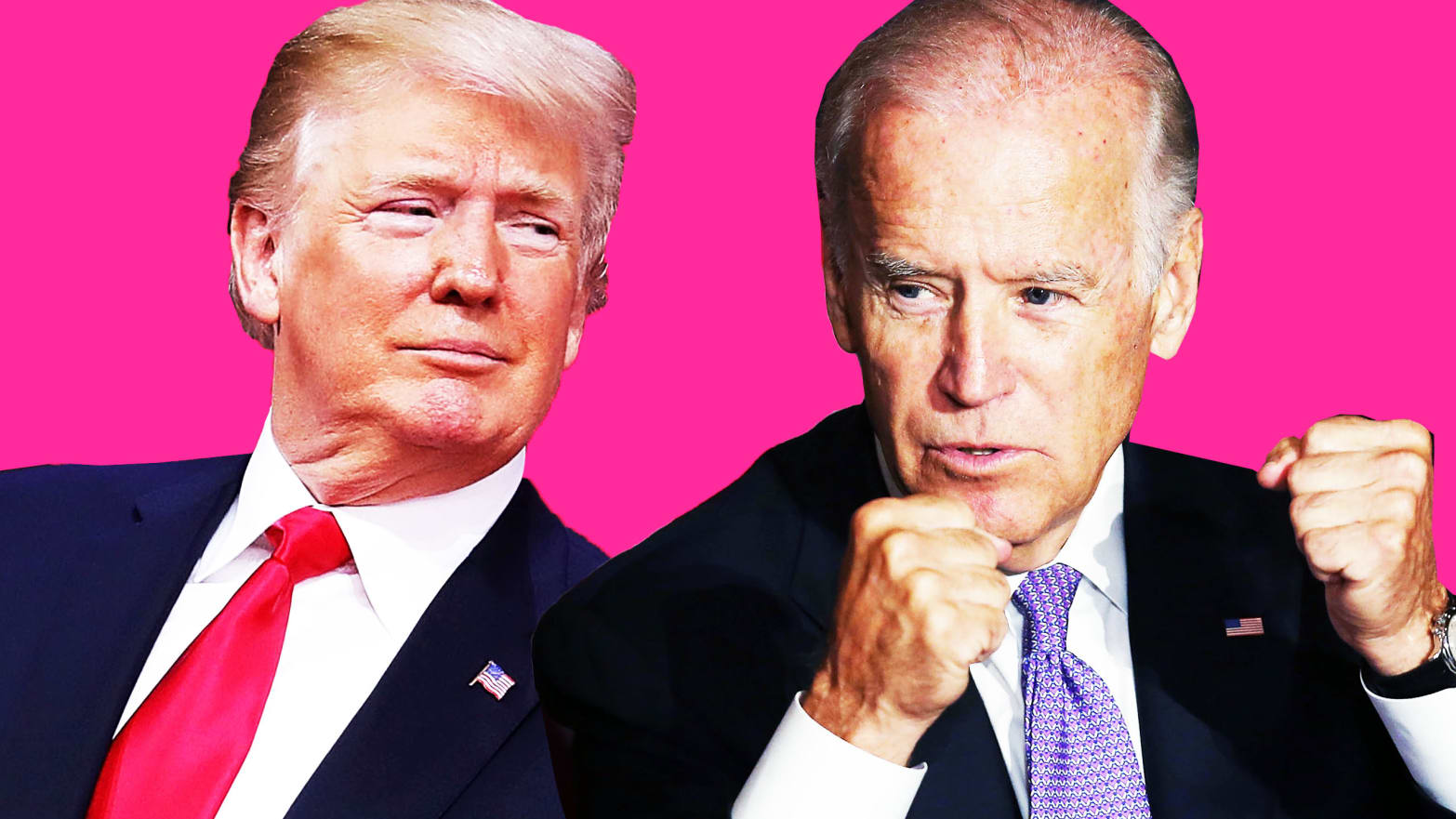Tổng thống Mỹ Donald Trump (trái) và ứng cử viên tổng thống của đảng Dân chủ, Joe Biden. Ảnh: Daily Beast