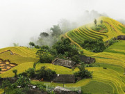 Du lịch - Ngất ngây áng mây bay trên những thửa ruộng bậc thang chín vàng ở Hà Giang