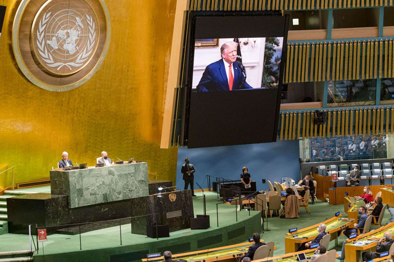 Ông Trump công kích Trung Quốc trong bài phát biểu trực tuyến ở Đại Hội đồng Liên Hợp Quốc (ảnh: Reuters)