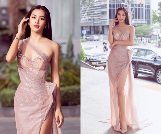 Hoa hậu Tiểu Vy cũng có những bức hình khiến cư dân mạng khen tới tấp vì khéo léo diện trang phục gợi cảm để khoe lợi thế hình thể nhưng không bị phô trương quá đà.

