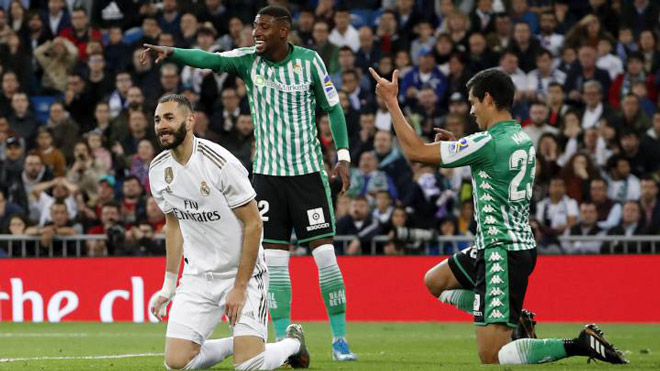 Real Madrid không thắng nổi Betis trong 3 lần đối đầu gần nhất