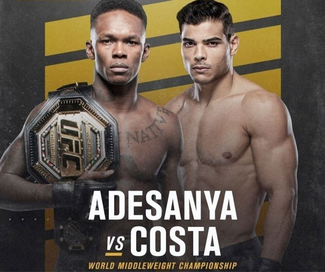 Tâm điểm của sự kiện UFC 253 là cuộc đối đầu của Adesanya và Costa
