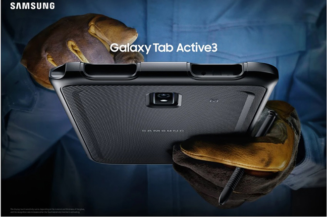 Thiết kế Galaxy Tab Active3 siêu bền vững.