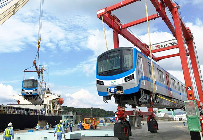 Dự kiến, 8 ngày nữa đoàn tàu đầu tiên của tuyến metro sẽ cập cảng tại TP.HCM.