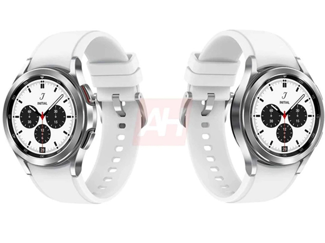 Ảnh concept&nbsp;Galaxy Watch 4 Classic màu trắng.