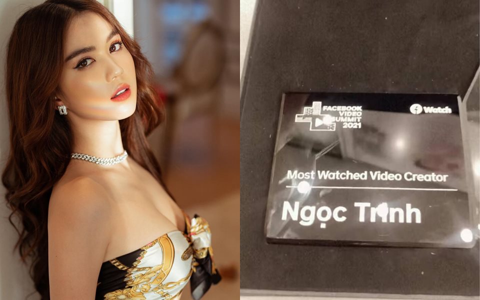 Ngọc Trinh khoe nhận được giải thưởng trên Instagram cá nhân.