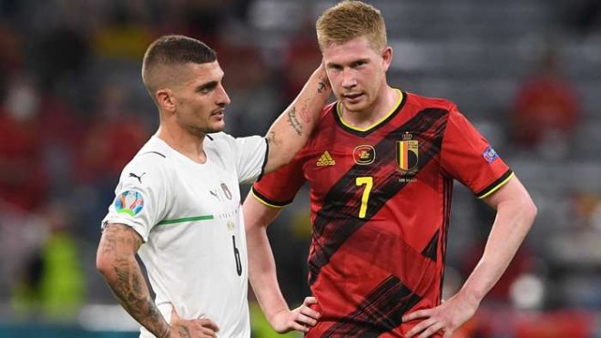 De Bruyne vẫn tham dự trận Bỉ - Italia dù rách dây chằng mắt cá