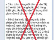 Tin tức trong ngày - “Quyết định lock TP.HCM trong 10-15 ngày” là thông tin giả mạo