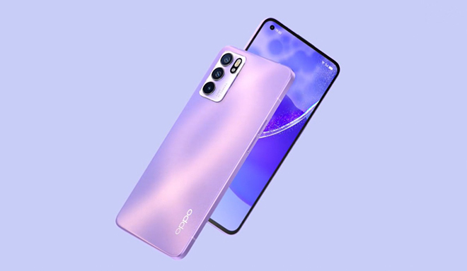 Oppo Reno6 5G màu Tím.