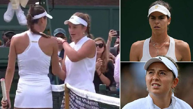 Ajla Tomljanovic và Jelena Ostapenko cãi nhau ỏm tỏi