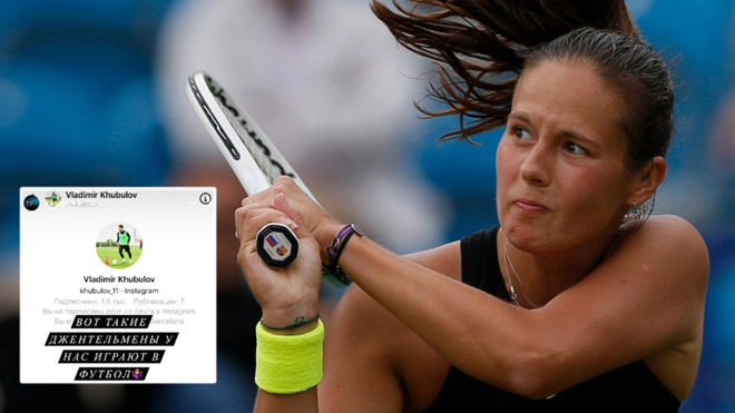 Xúc phạm mỹ nhân quần vợt Nga Daria Kasatkina, nam cầu thủ bóng đá Vladimir Khubulov bị phạt nặng