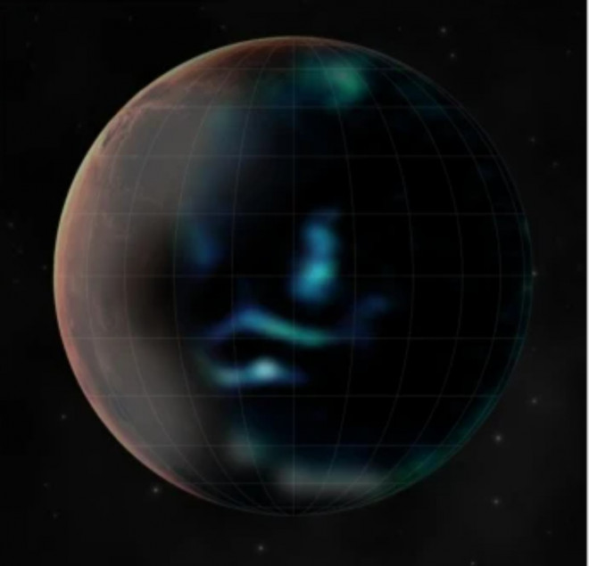 Cực quang kỳ lạ của Sao Hỏa được tạo thành cùng cách với cực quang Trái Đất - Ảnh: Cơ quan vũ trụ ÚAE