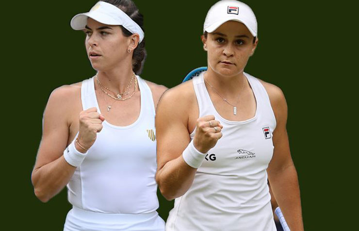 Alja Tomljanovic (trái) sẽ gặp thử thách lớn khi đối đầu tay vợt nữ số 1 thế giới Ashleigh Barty