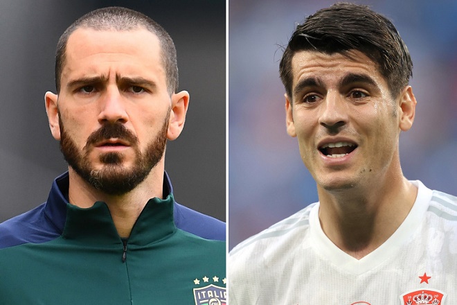 Bonucci sẽ có dịp&nbsp;đối đầu Morata