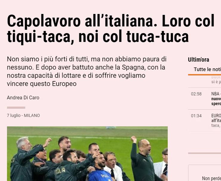 Gazzetta đặt cho thứ bóng đá của Italia là "Tuca-Tuca"&nbsp;