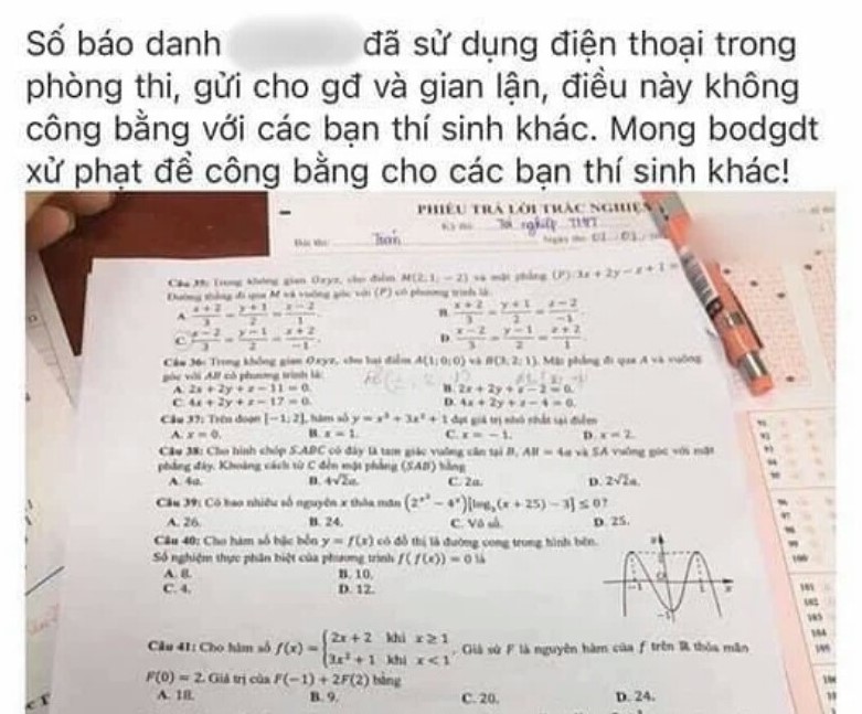 Bộ GD-ĐT xác nhận có sự cố &#34;lọt&#34; đề thi tốt nghiệp THPT môn Toán - 2