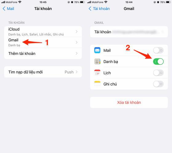 Chọn dữ liệu cần đồng bộ hóa lên iPhone. Ảnh: MINH HOÀNG