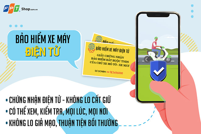 Chọn sở hữu bảo hiểm xe máy điện tử tại FPT Shop, bạn sẽ được giảm ngay 50%, giá ưu đãi chỉ còn 43.000 đồng.