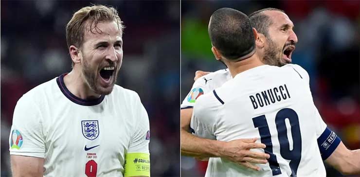 Kane đánh giá cặp trung vệ Chiellni và Bonucci của ĐT Italia là 2 "chiến binh"