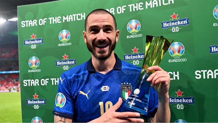 Bonucci công thủ toàn diện và xứng đáng nhận danh hiệu "Cầu thủ xuất sắc nhất" trận chung kết EURO năm nay