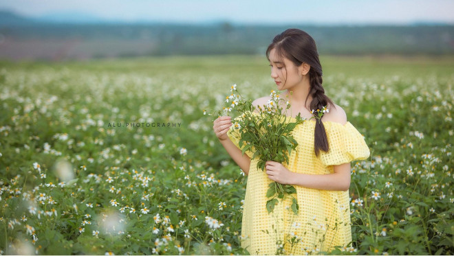 Lên váy áo xúng xính và đến cánh đồng hoa xuyến chi ngay nào! - Ảnh: Hà Văn Tiền