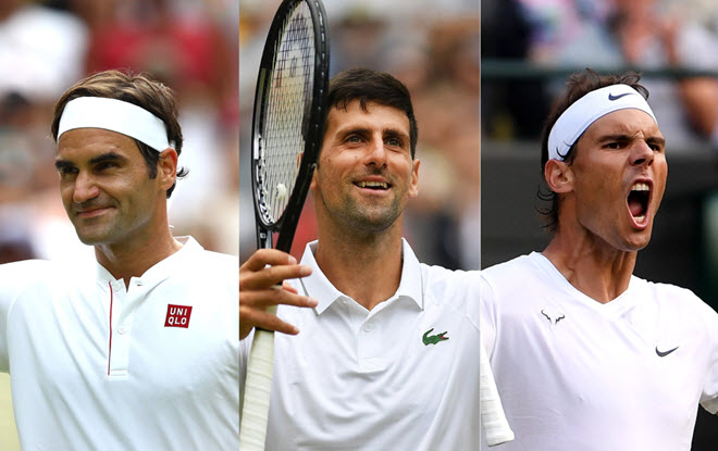 Với phong độ hiện tại của Djokovic (giữa) sẽ là lỗi thời cho ai đó còn tranh cãi về chuyện tay vợt vĩ đại nhất lịch sử